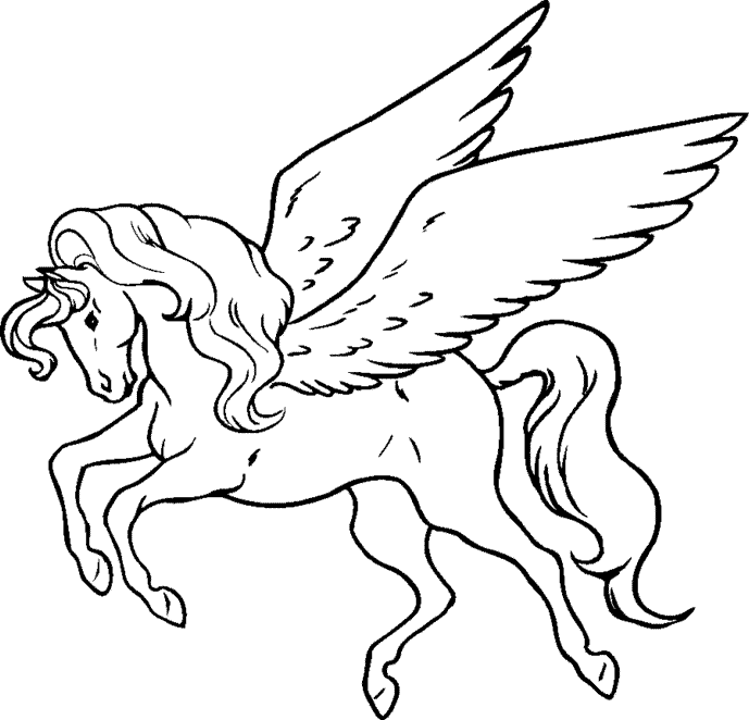 pegasus coloring pages to print Coloring4free