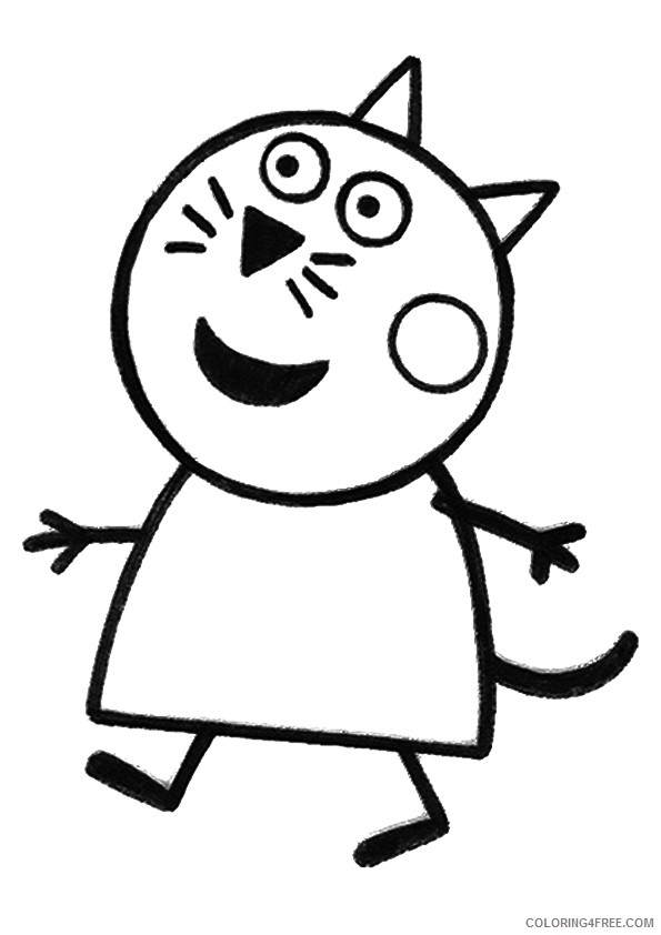 peppa pig coloring pages candy cat Coloring4free