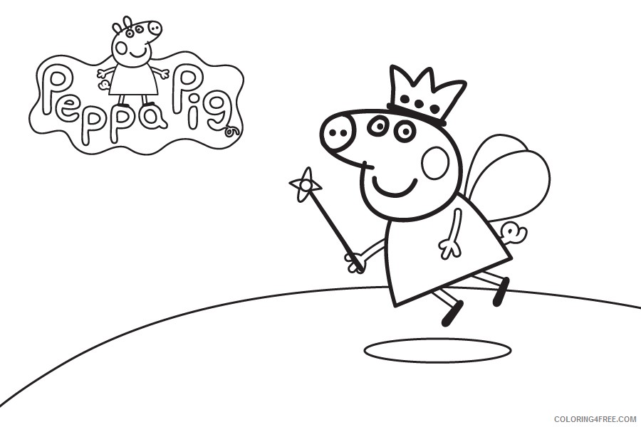 peppa pig coloring pages fairy Coloring4free