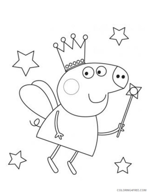 peppa pig coloring pages fairy and stars Coloring4free
