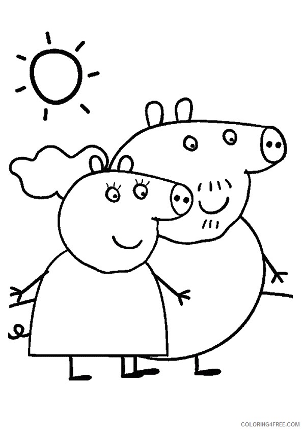 peppa pig coloring pages granny and grandpa Coloring4free
