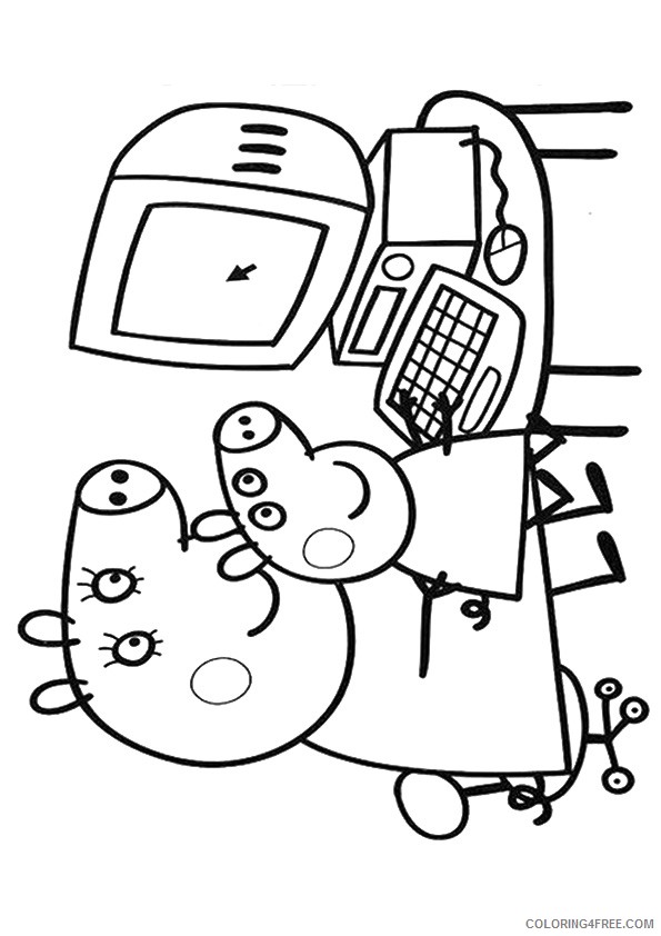 peppa pig coloring pages learn computer Coloring4free