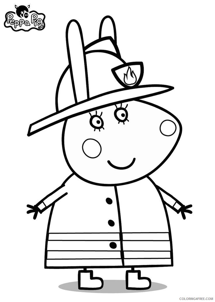 peppa pig coloring pages miss rabbit Coloring4free