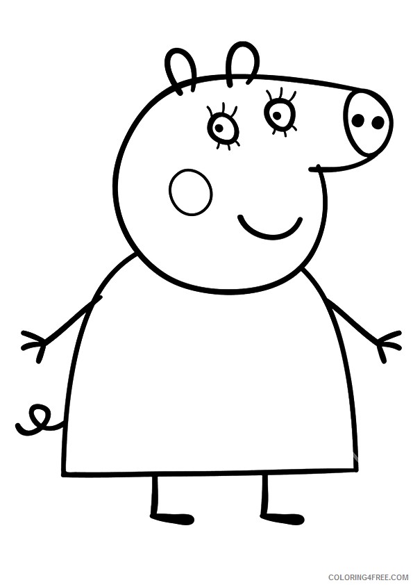 peppa pig coloring pages mummy Coloring4free