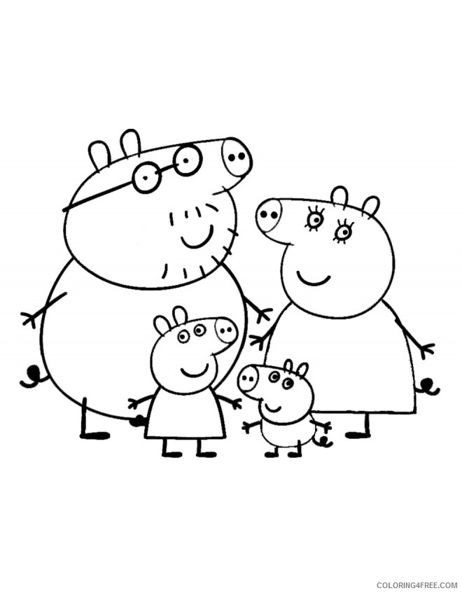 peppa pig coloring pages the pigs Coloring4free
