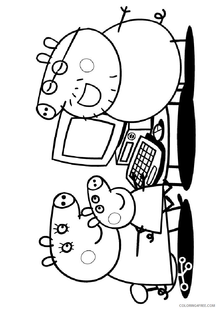 peppa pig coloring pages to print Coloring4free