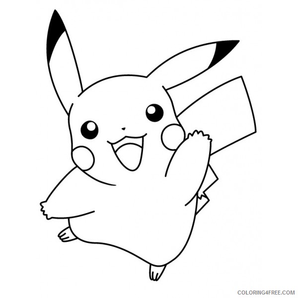 pikachu coloring pages for kids Coloring4free