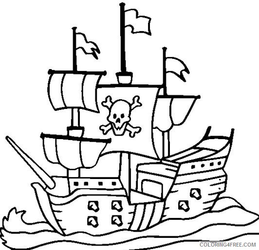 pirate boat coloring pages Coloring4free
