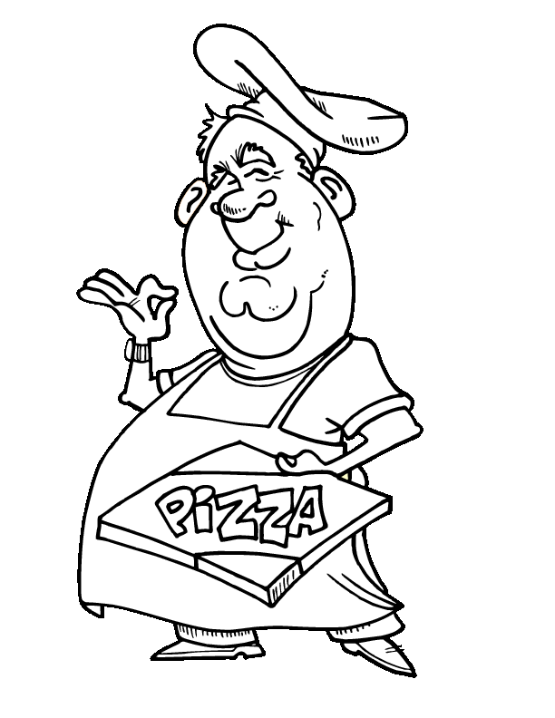 pizza chef coloring pages Coloring4free
