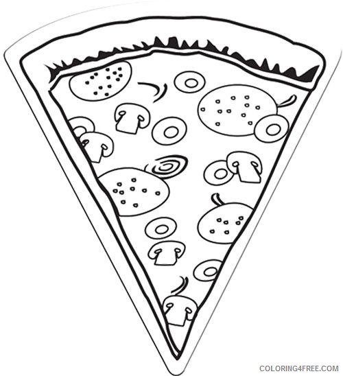 pizza coloring pages for kids printable Coloring4free