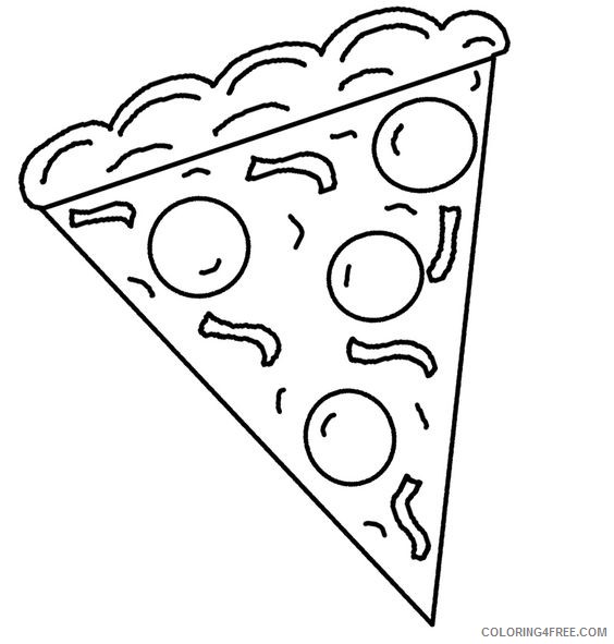 pizza coloring pages for preschool Coloring4free