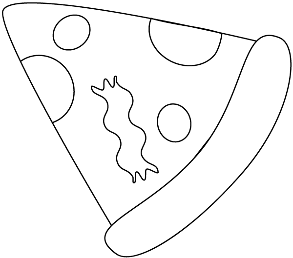 pizza coloring pages for toddler Coloring4free