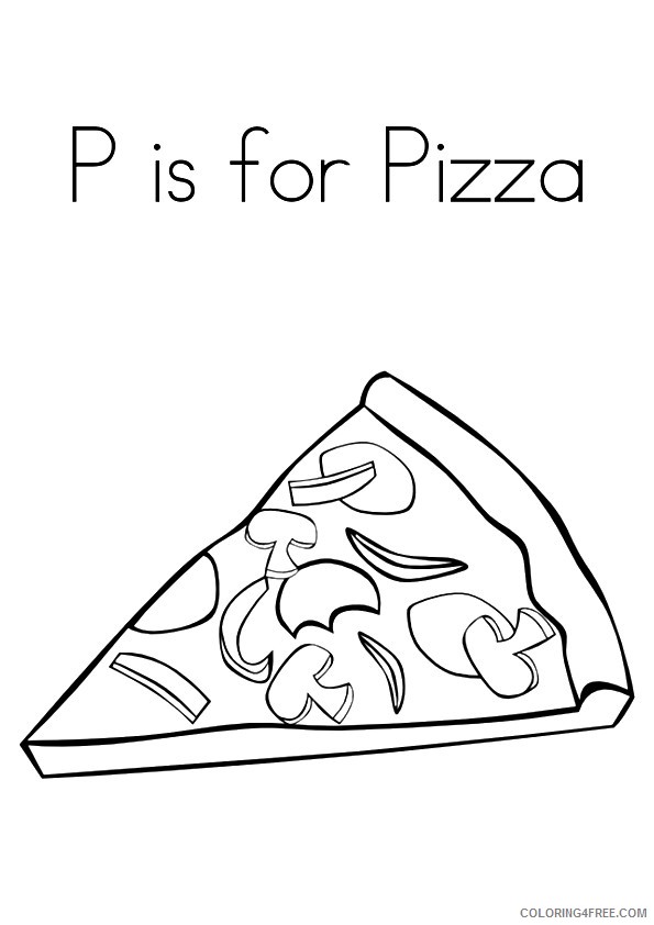 pizza coloring pages p is for pizza Coloring4free