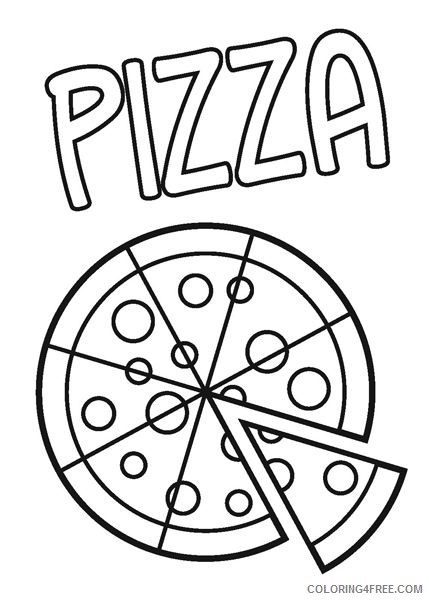 pizza coloring pages printable Coloring4free
