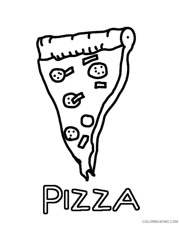 pizza coloring pages slice Coloring4free