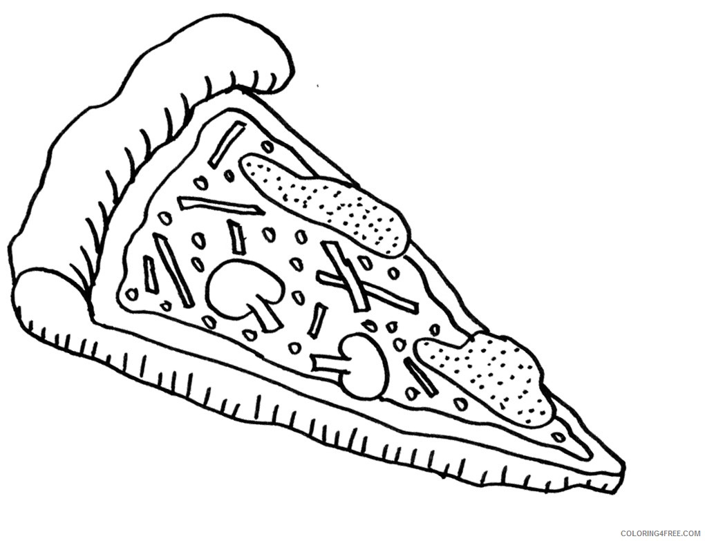 pizza slice coloring pages to print Coloring4free
