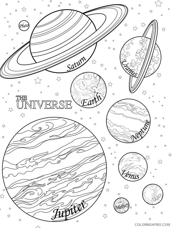 planet coloring pages planets with names Coloring4free