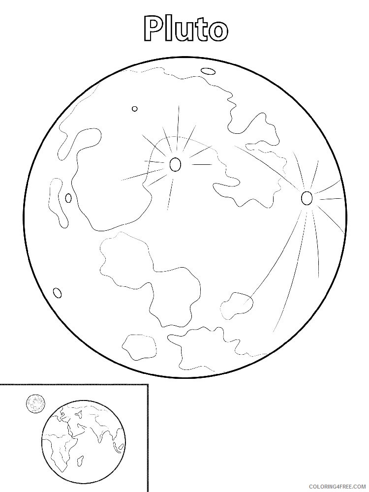 planet coloring pages pluto Coloring4free