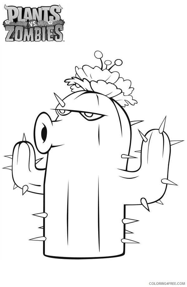 plants vs zombies coloring pages cactus Coloring4free