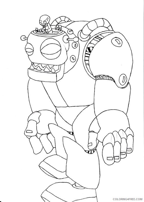 plants vs zombies coloring pages dr zomboss Coloring4free