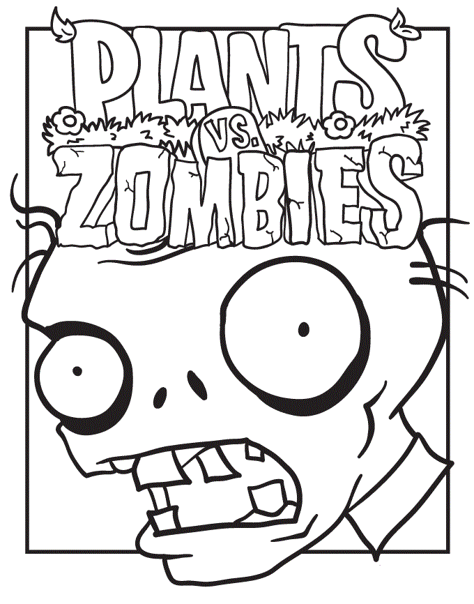 plants vs zombies coloring pages poster Coloring4free