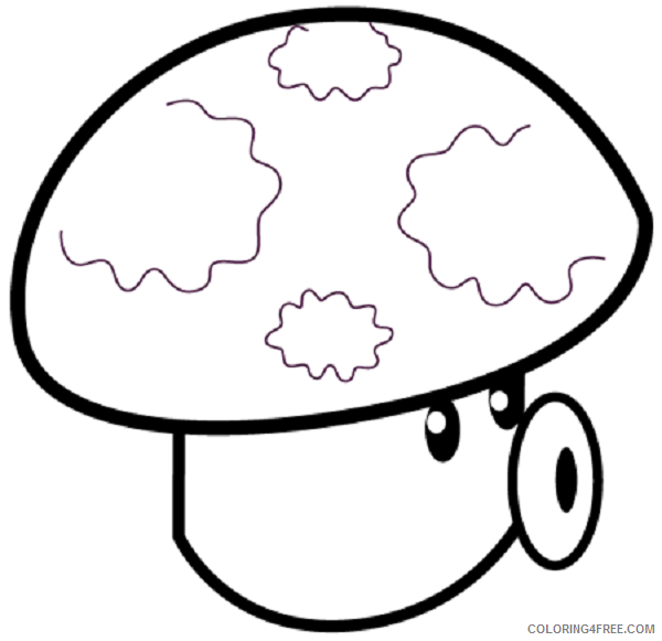 plants vs zombies coloring pages puff shroom Coloring4free