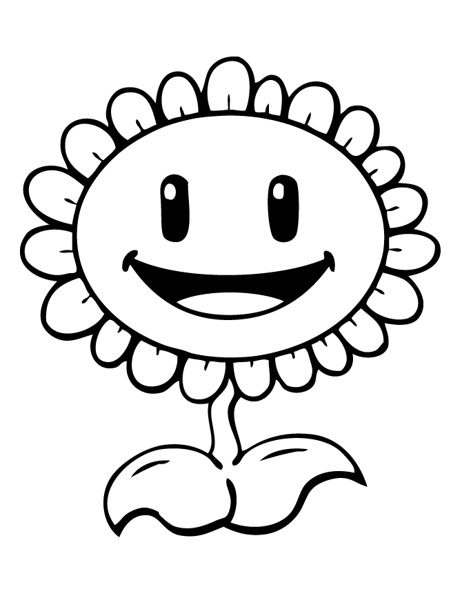 plants vs zombies coloring pages sunflower Coloring4free