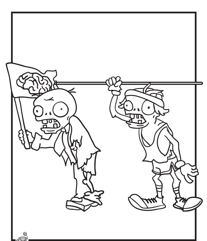 plants vs zombies coloring pages zombies Coloring4free