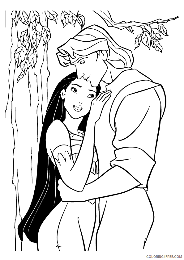 pocahontas coloring pages and john smith Coloring4free