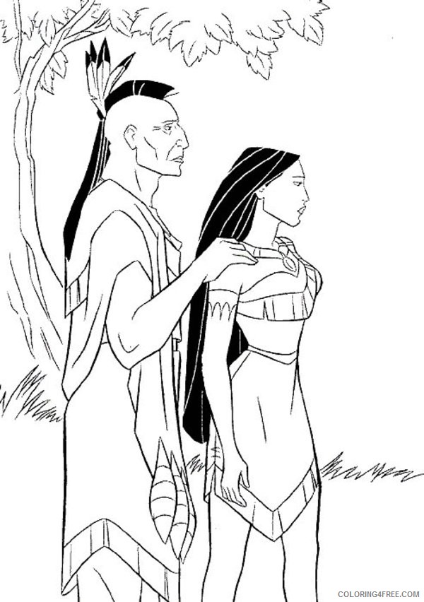 pocahontas coloring pages and namontack Coloring4free