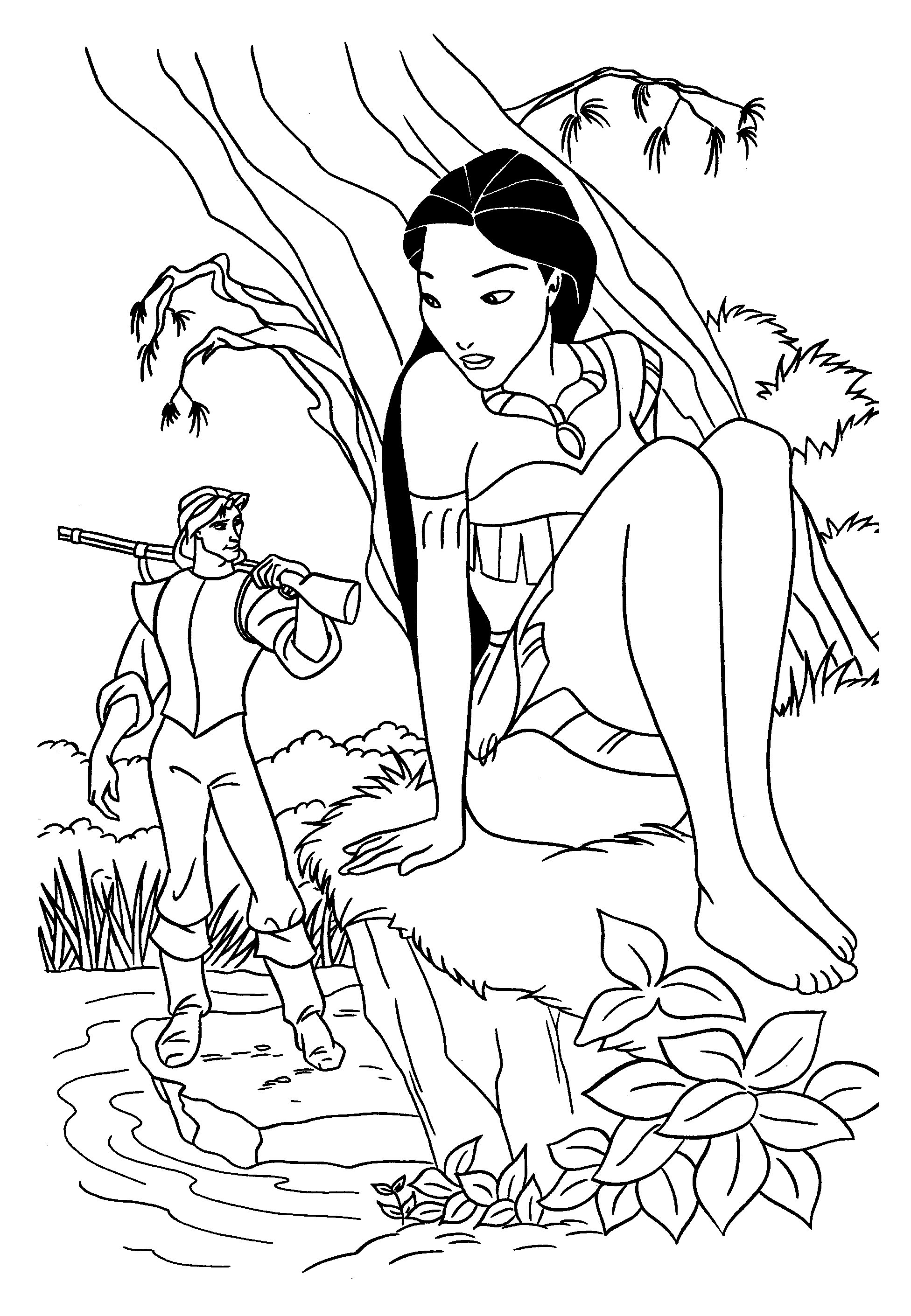 pocahontas coloring pages movie Coloring4free