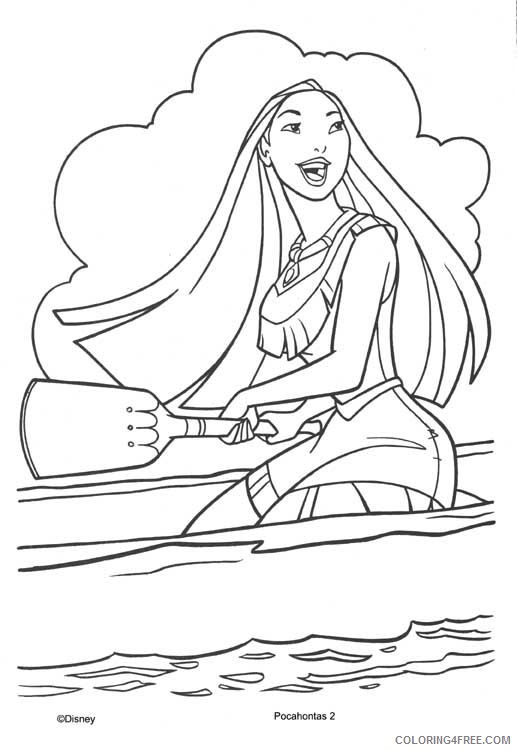 pocahontas coloring pages on boat Coloring4free
