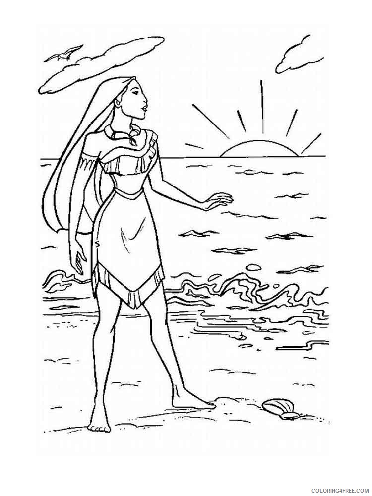 pocahontas coloring pages sunrise Coloring4free