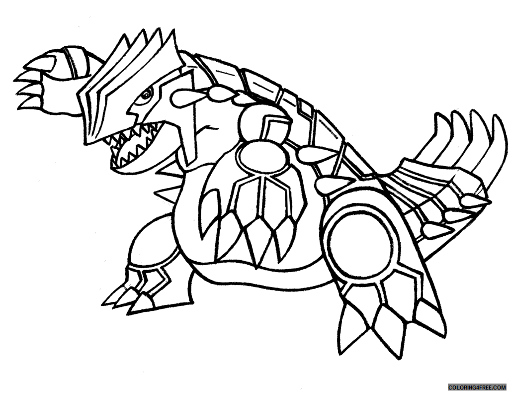 pokemon coloring pages groudon legendary pokemon Coloring4free