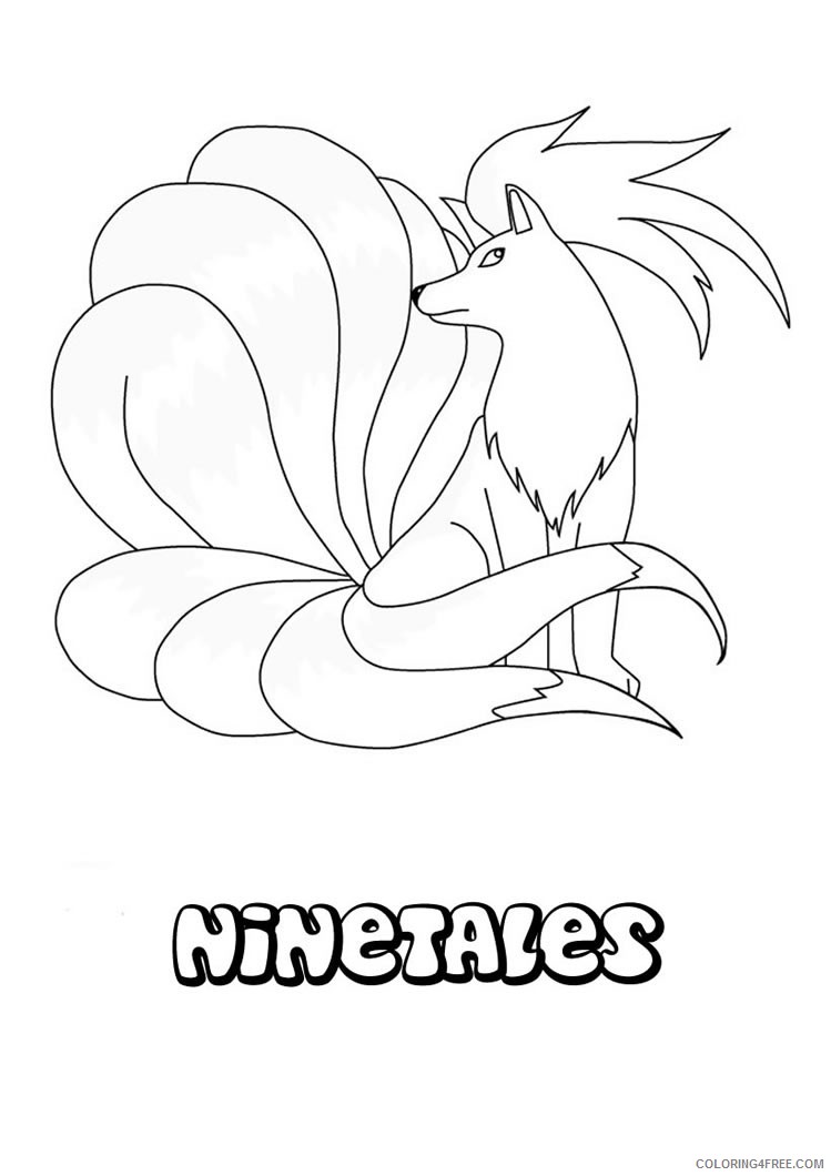 pokemon coloring pages ninetales Coloring4free