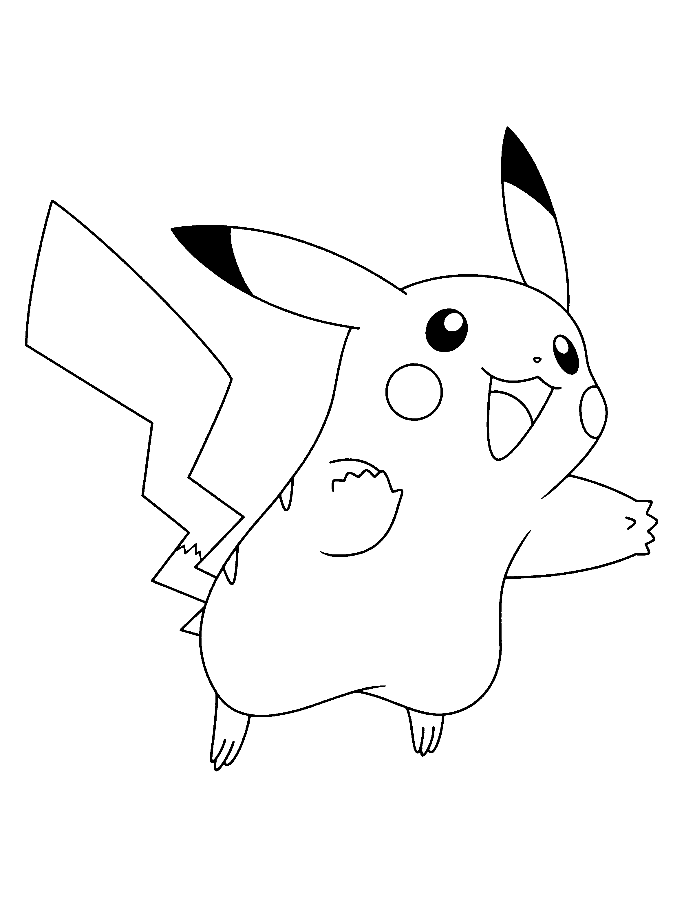 pokemon coloring pages pikachu cute Coloring4free