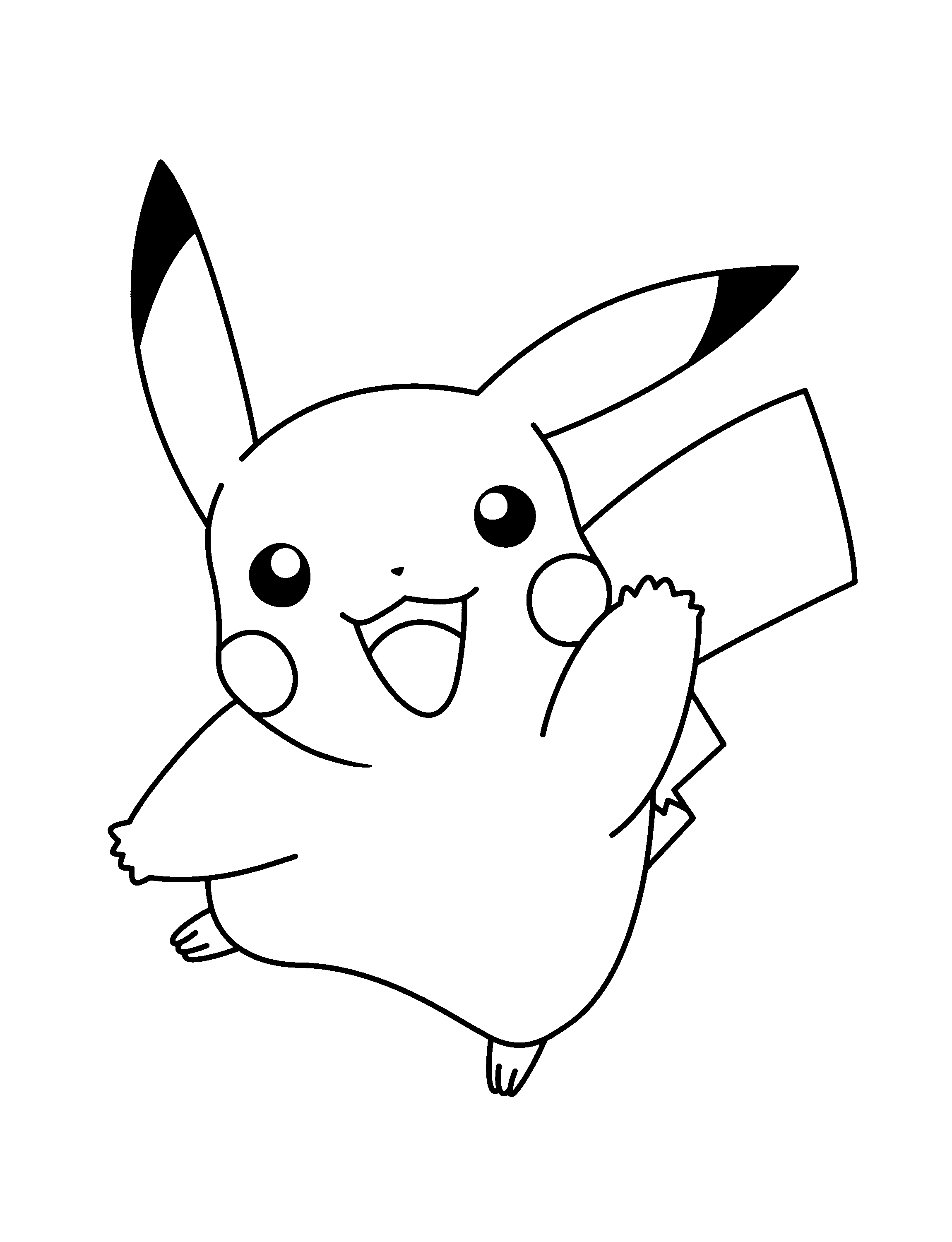 pokemon coloring pages pikachu jumping Coloring4free