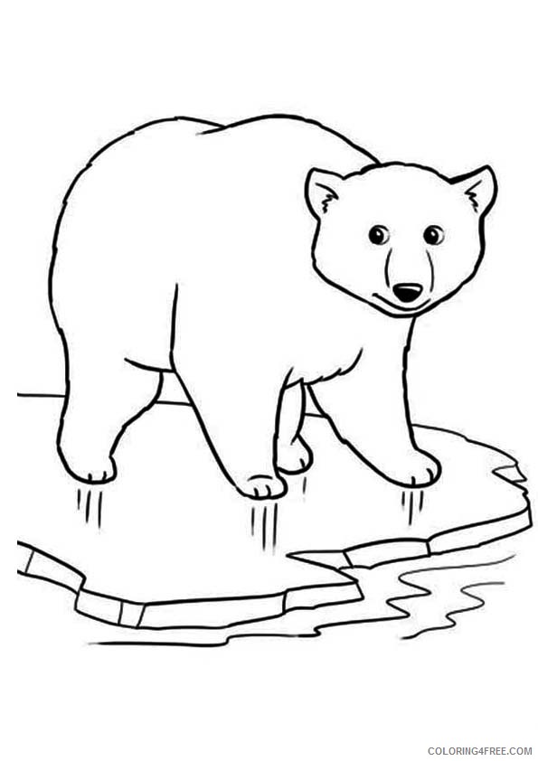 polar bear on ice coloring pages Coloring4free