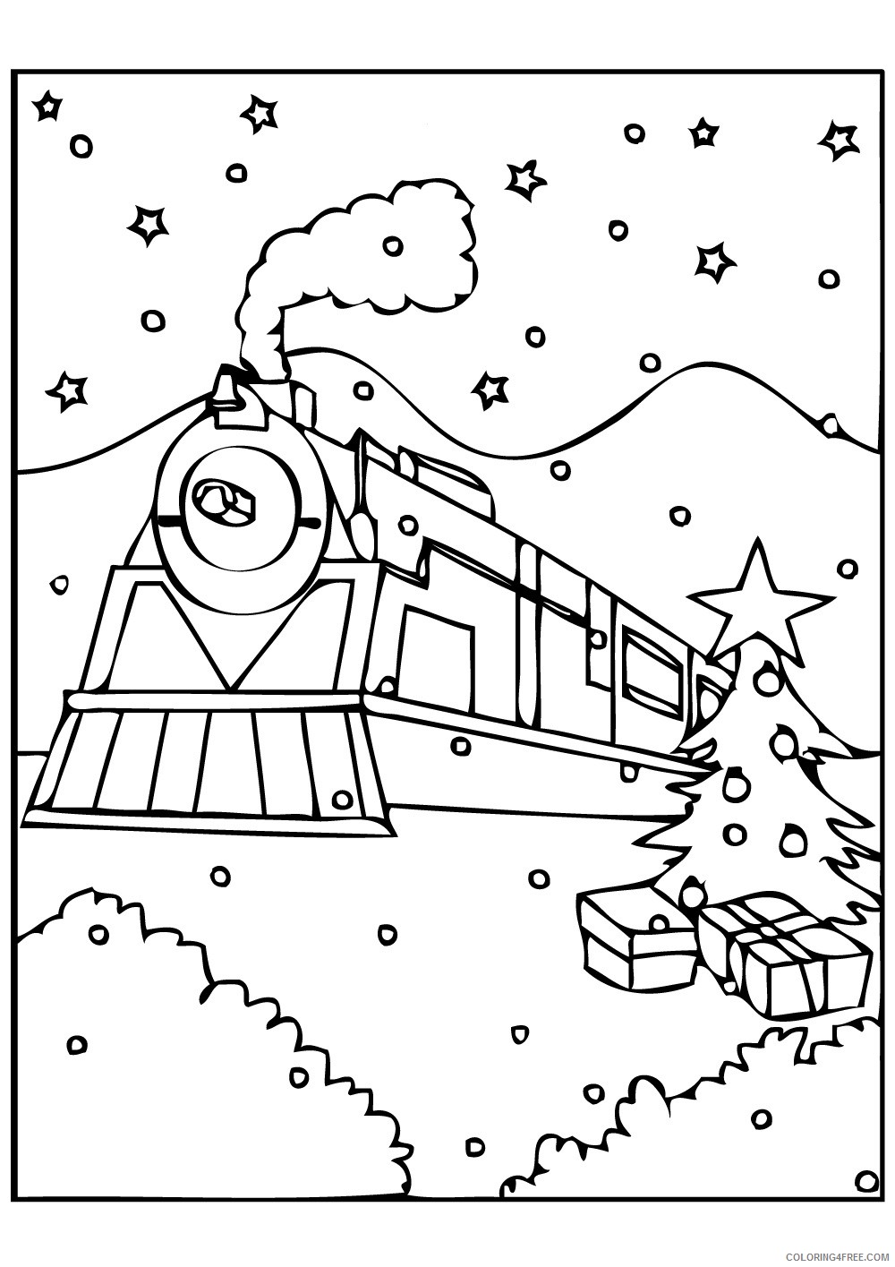 polar express coloring pages christmas Coloring4free