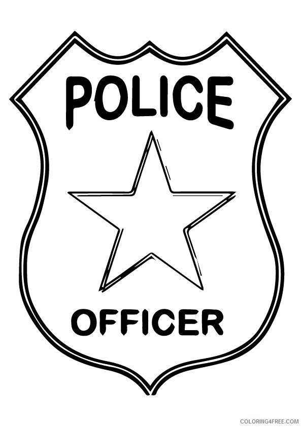 police badge coloring pages Coloring4free