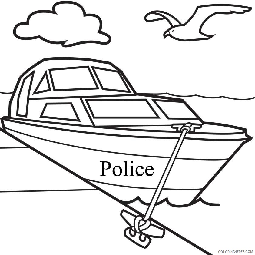 police boat coloring pages Coloring4free