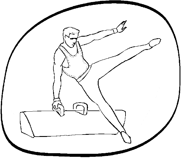 pommel horse gymnastics coloring pages Coloring4free