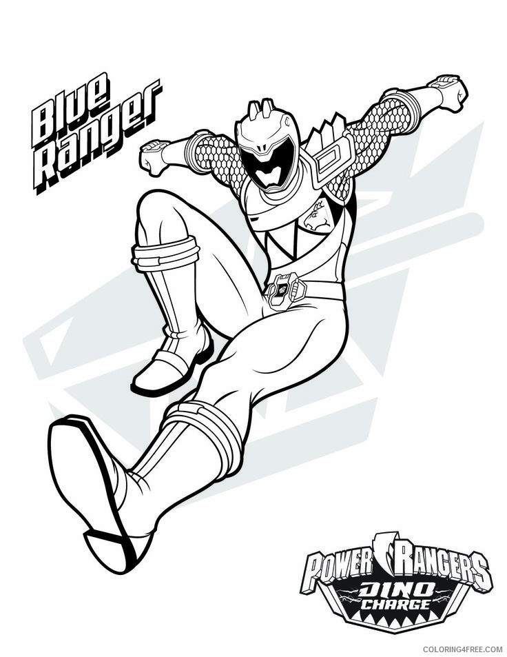 power ranger coloring pages blue ranger Coloring4free
