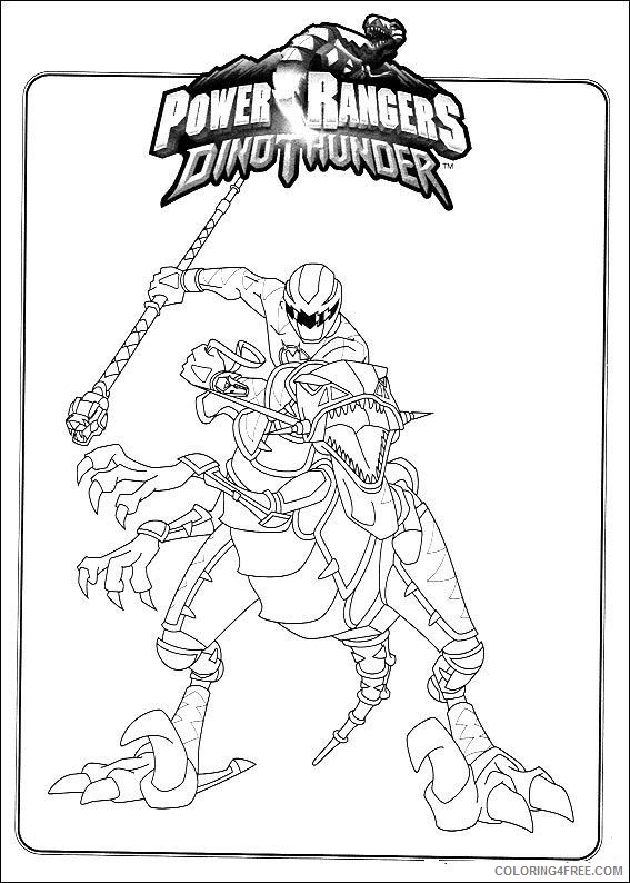 power ranger coloring pages dino thunder red Coloring4free