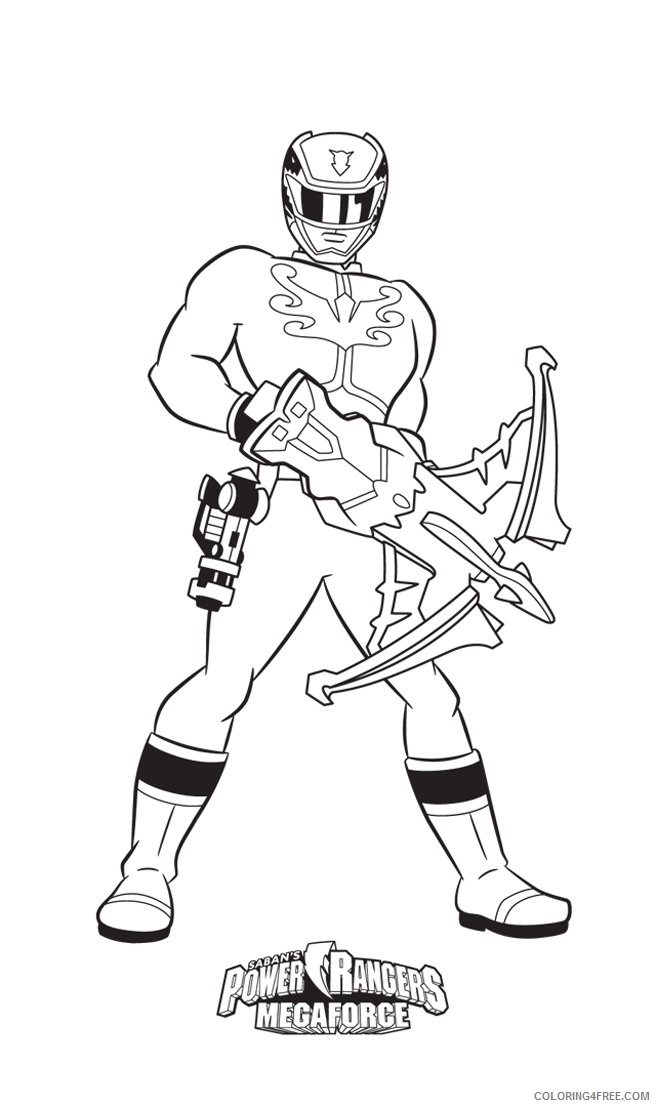 power ranger coloring pages megaforce red ranger Coloring4free