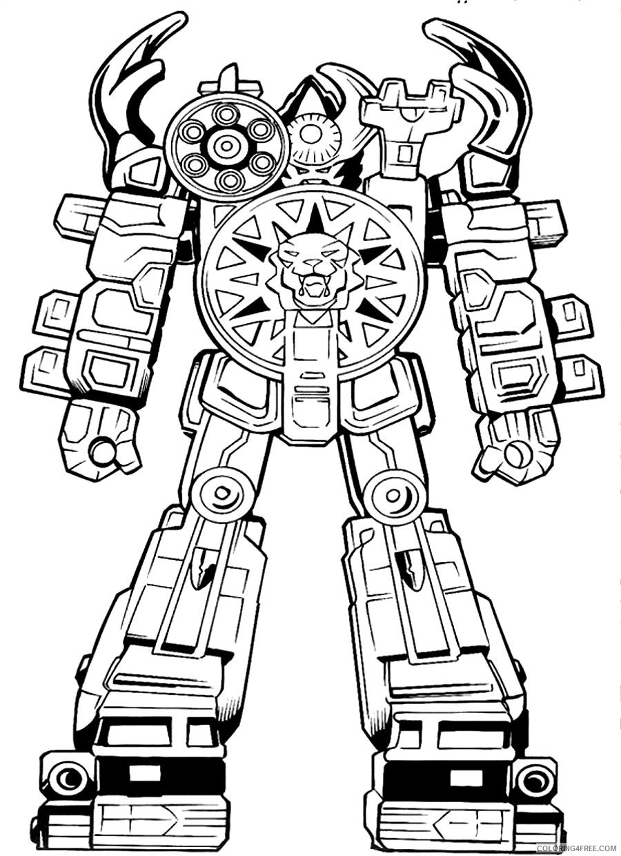 power ranger coloring pages megazord Coloring4free
