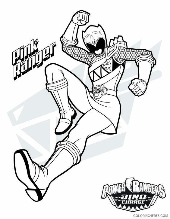power ranger coloring pages pink ranger Coloring4free