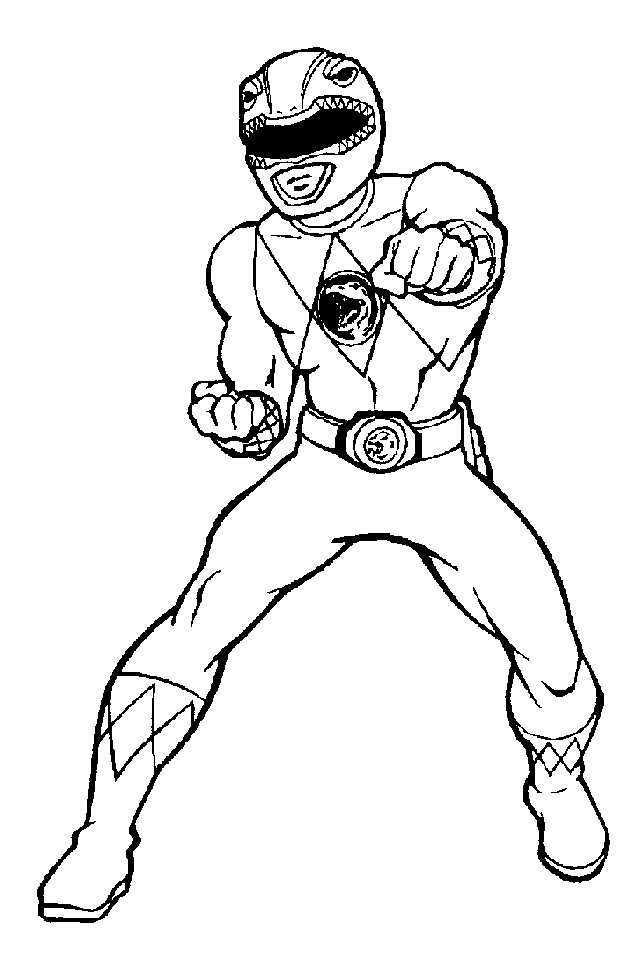 power ranger coloring pages red rangers Coloring4free
