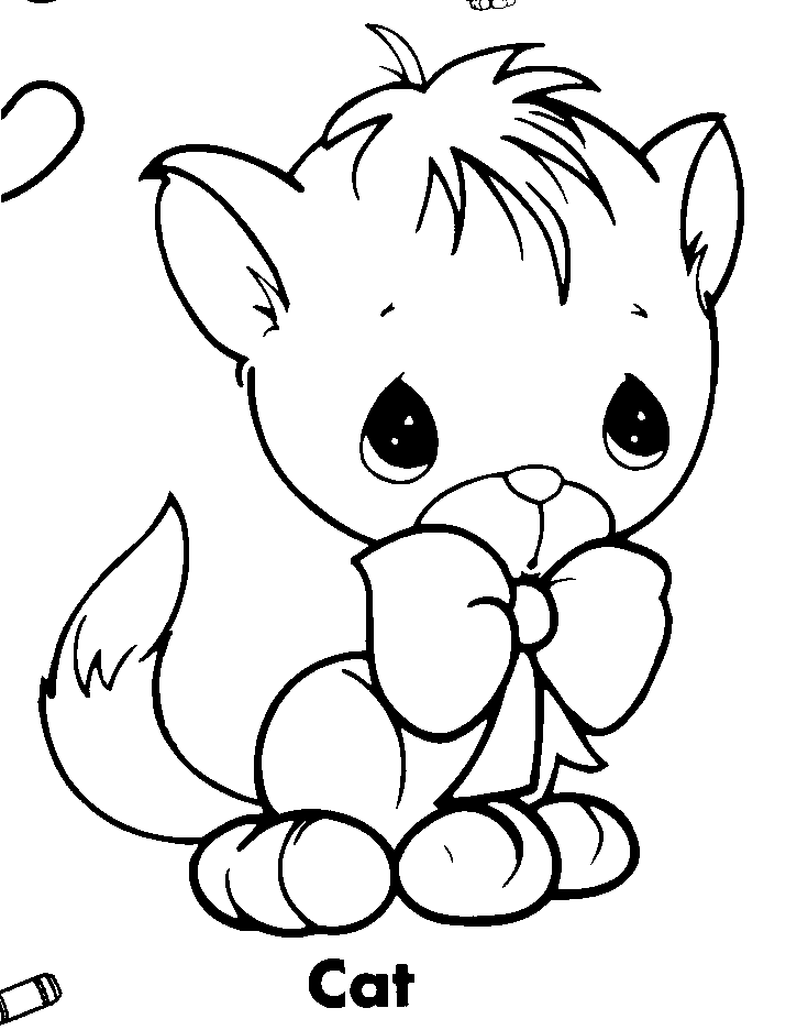 precious moments coloring pages cat Coloring4free
