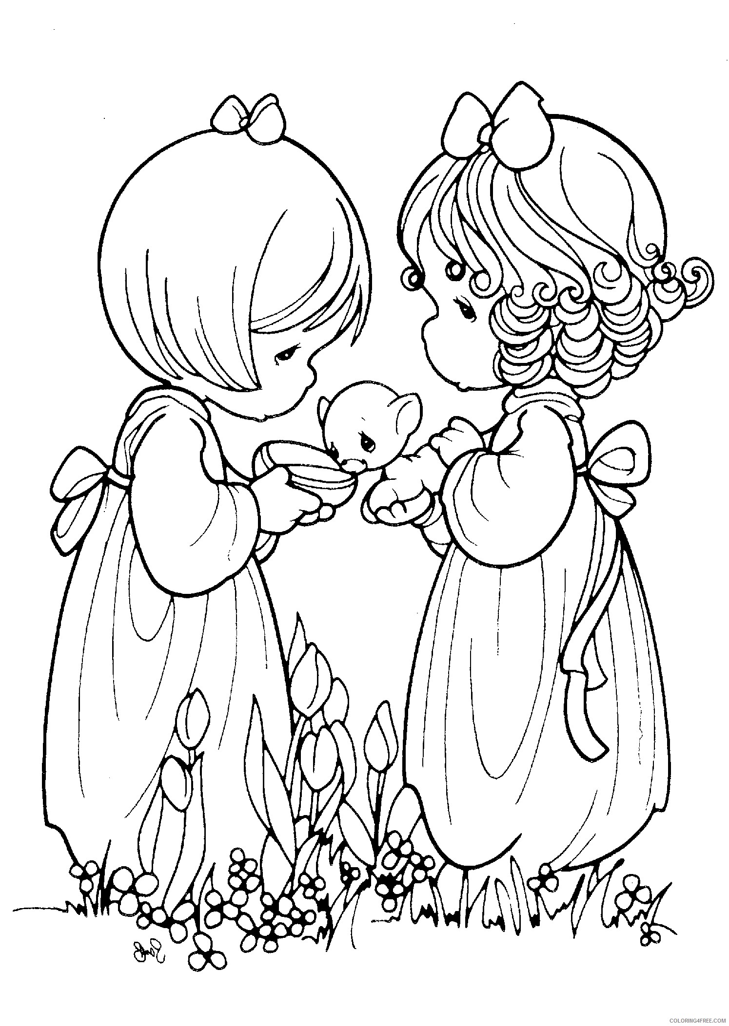 precious moments coloring pages friendship Coloring4free